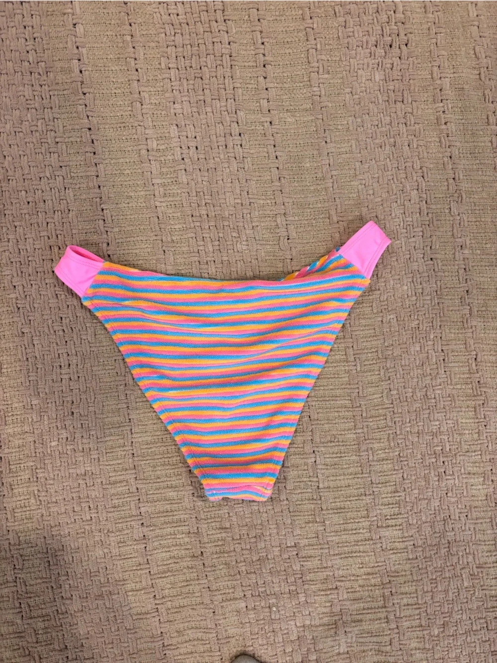 Women’s Cupshe Pink Striped Two-Piece Swim Set Size M